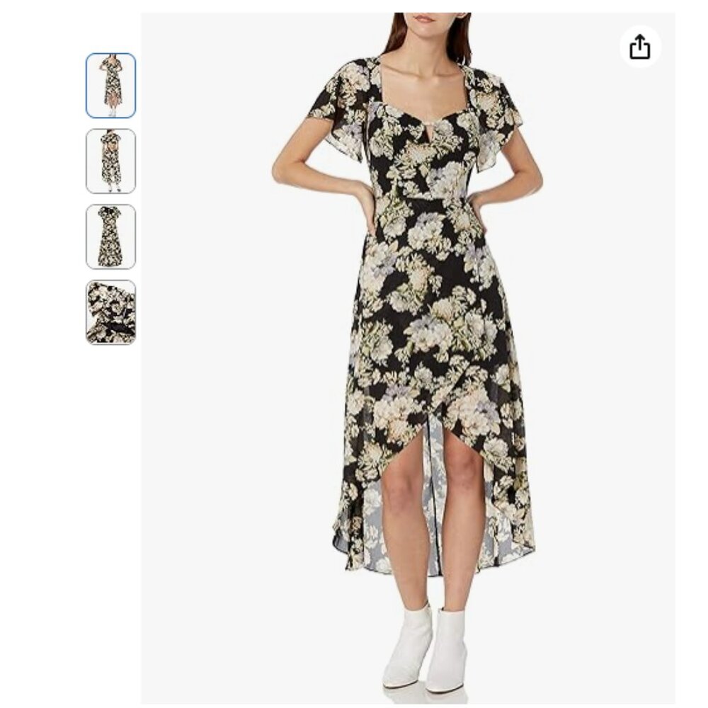 Ali & Jay Women's New Bohemian Black Floral Dress XL